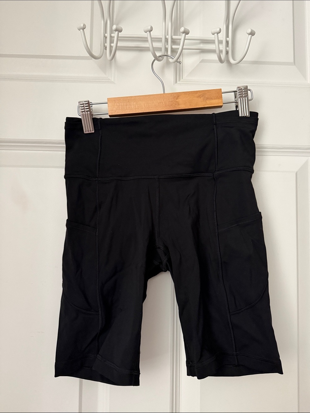 lululemon athletica Black High-Rise Athletic Bike Shorts with Side Pockets